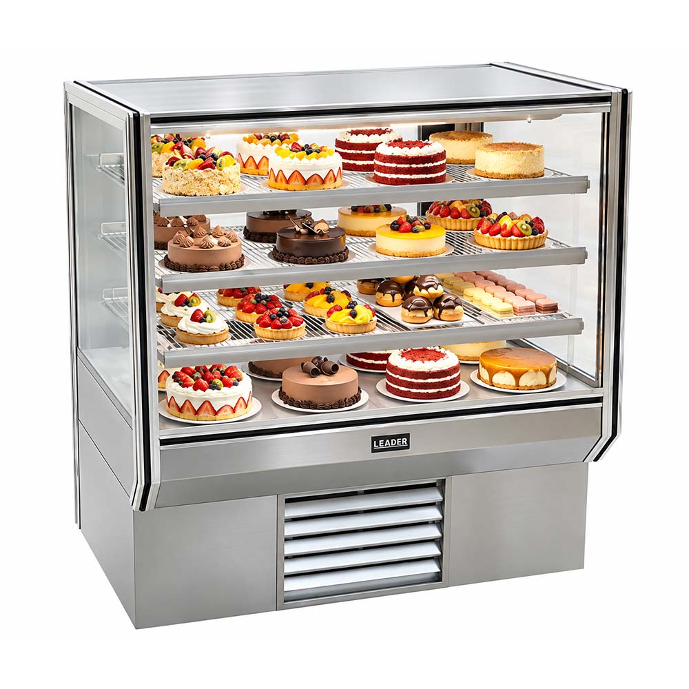 Leader NHBK48 48" Refrigerated High Bakery Case with 3 Shelves