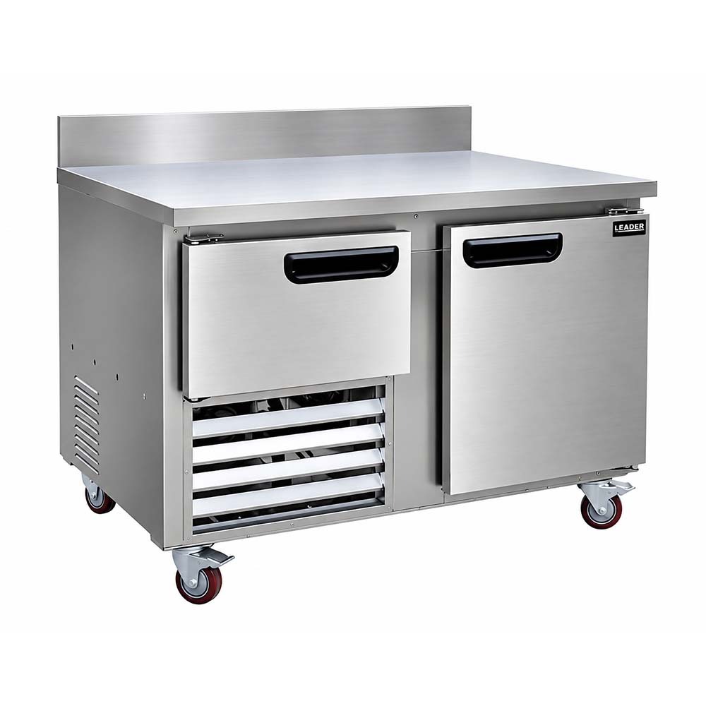 Leader NLB36BS 36" Worktop Refrigerator with Backsplash, 1 Full and 1/2 Door