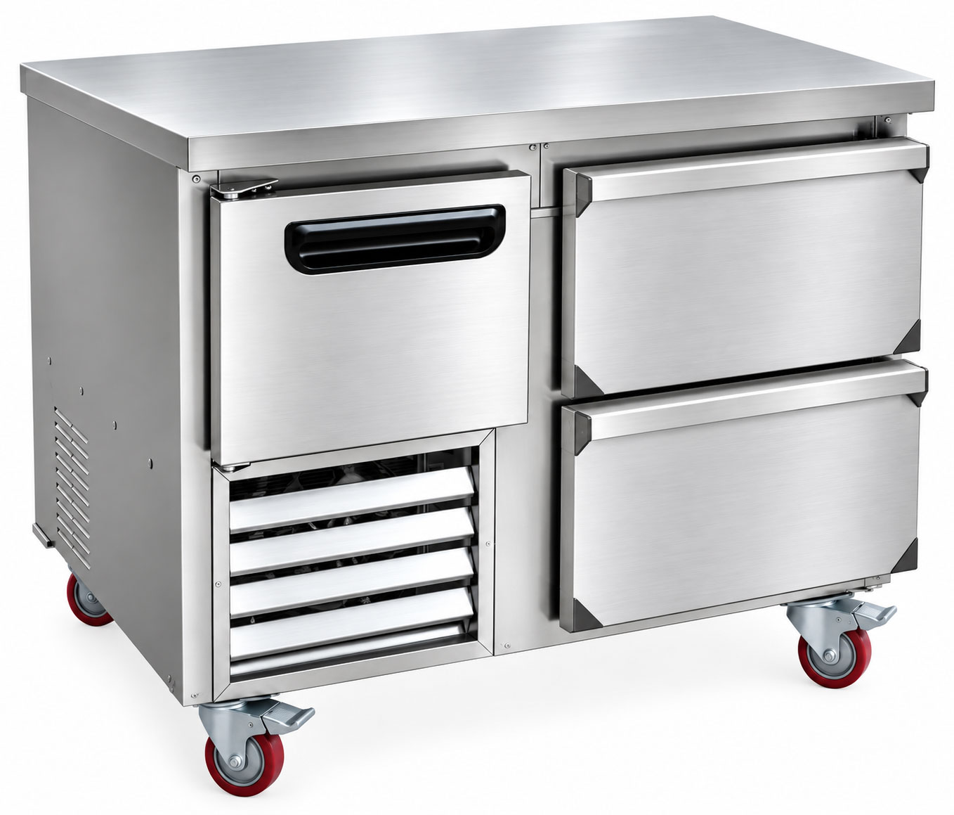 Leader NLB60-D2 60" Worktop Refrigerator with 1/2 Door and 2 Drawer, Side Motor