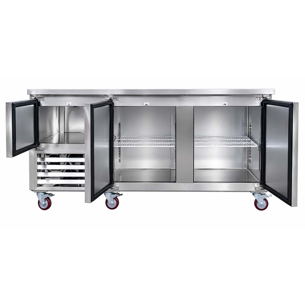 Leader NLB72 72" Low Boy Worktop Refrigerator with 2 Full & 1/2 Door