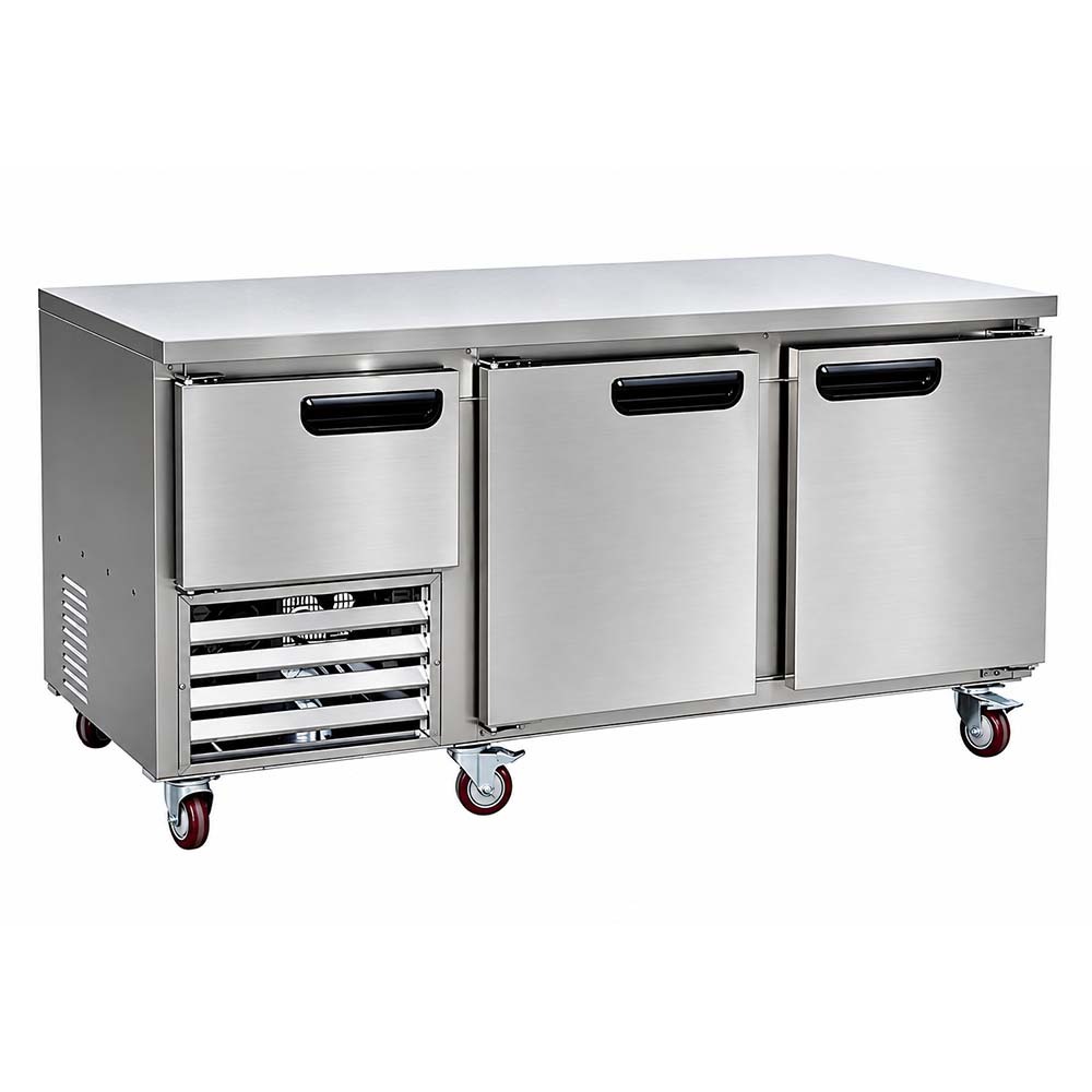 Leader NLB84 84" Worktop Refrigerator with 2 Full and 1/2 Door