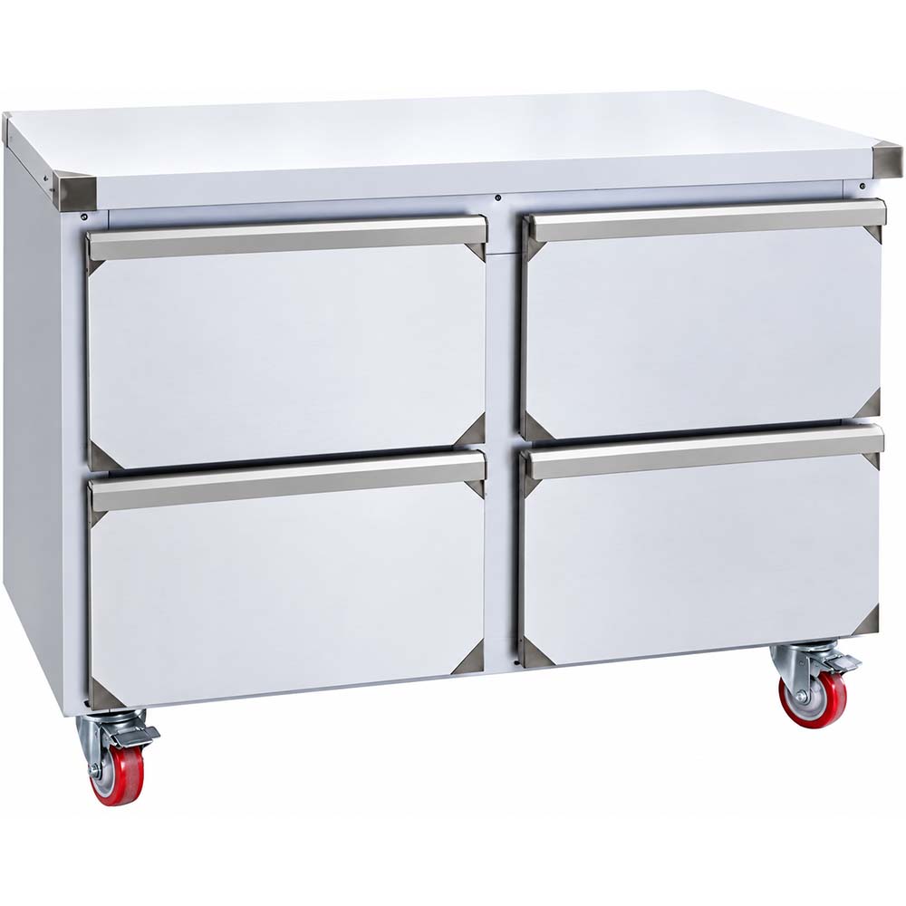 Leader NSFB48-D4 48" Worktop Refrigerator with 4 Drawers, Back Motor