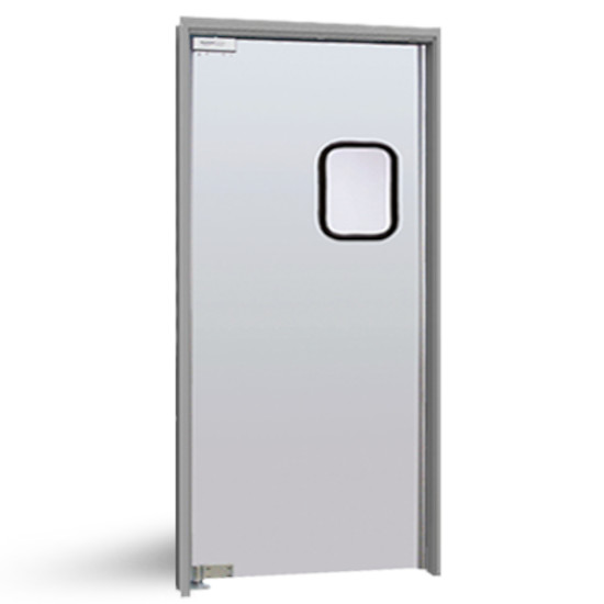 Eliason LWP3 36" x 84" Single Aluminum Swinging Service Door with 9" x 14" Window