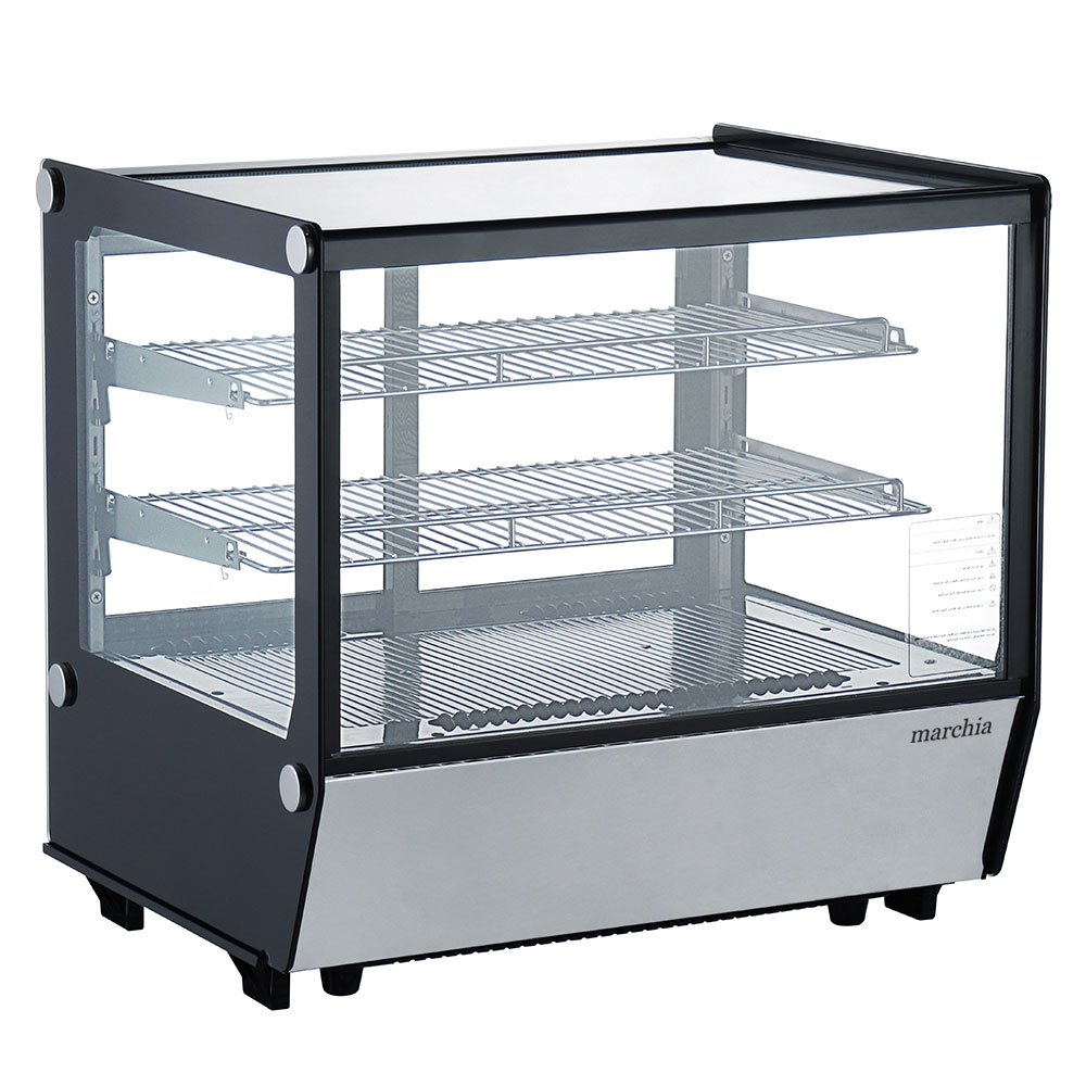 Marchia MDC120-ST 28" Countertop Refrigerated Straight Glass Bakery Display Case with LED Lighting