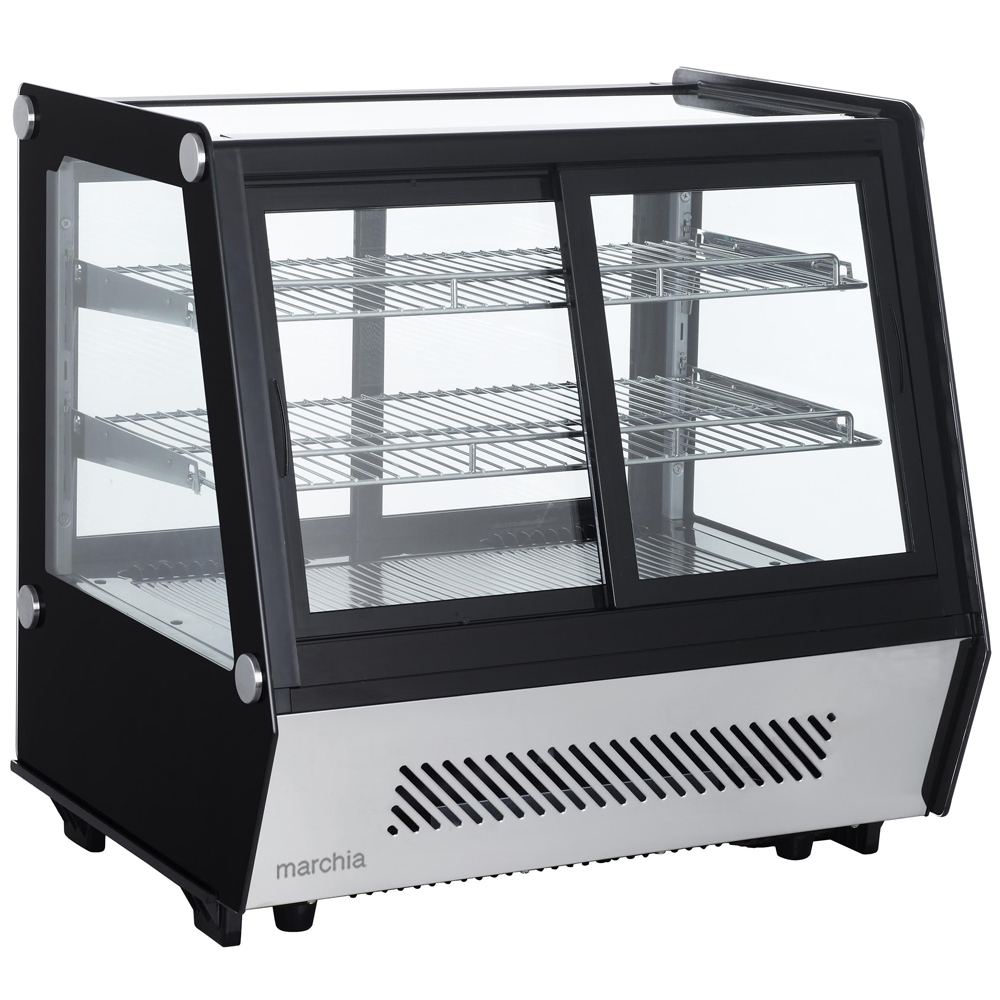 Marchia MDCC125 28" Pass-through Countertop Refrigerated Bakery Display Case with LED Lighting