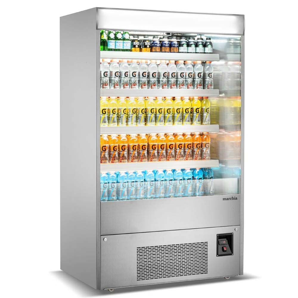 Marchia MDS48 48" Open Air Cooler Grab and Go Refrigerator (NEW OVERSTOCK WITH DENTS ON SIDES AND CORNERS)