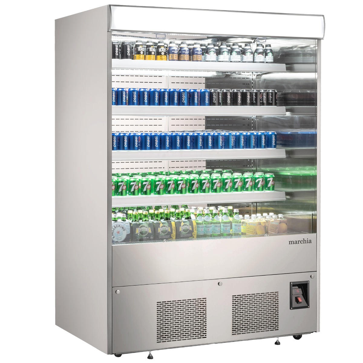 Marchia MDS60 60" Open Air Cooler Grab and Go Refrigerator, 110V