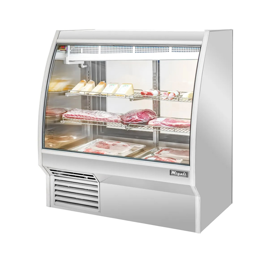 Migali C-DC-4 48" Refrigerated Curved Glass Deli Meat Display Case