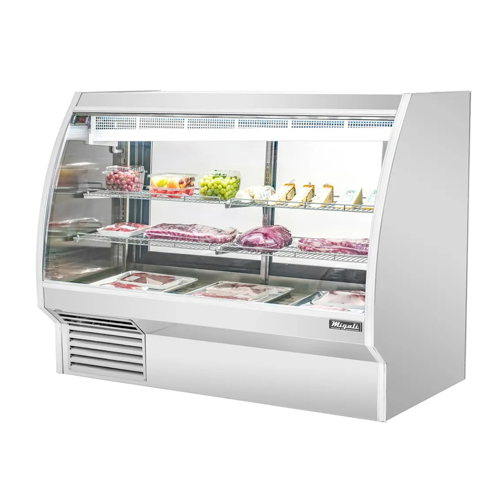 Migali C-DC-6 72" Refrigerated Curved Glass Deli Meat Display Case