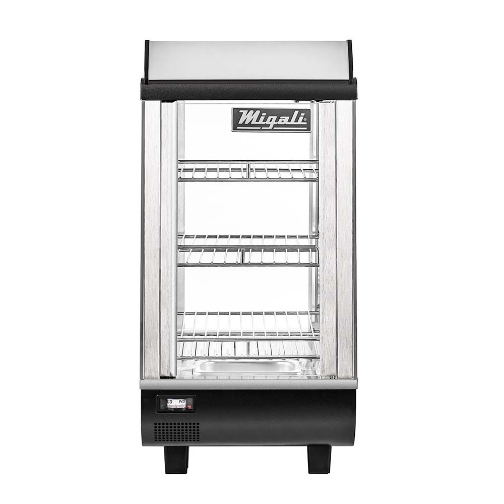 Migali C-HCT14-S 14" Straight Heated Countertop Display Case with Sliding Rear & Front Doors