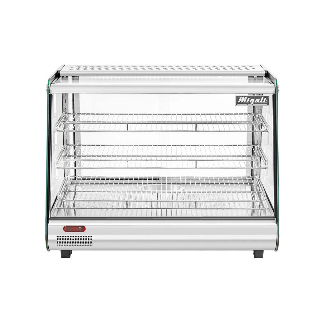 Migali C-HCT34 34" Straight Heated Countertop Display Case with Sliding Rear Doors