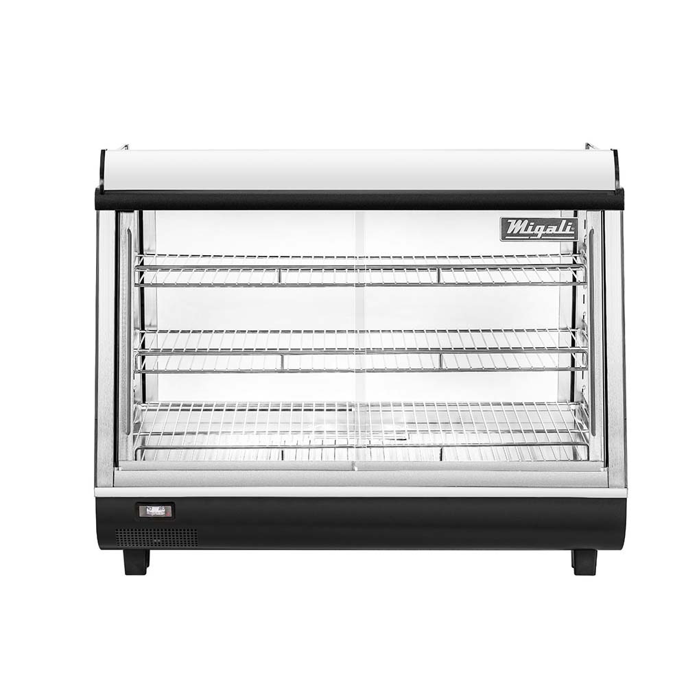 Migali C-HCT36-S 36" Straight Heated Countertop Display Case with Sliding Rear & Front Doors