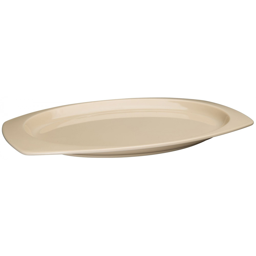 Winco MMPT-117 Tan Melamine Rectangular Platter, 11-1/2" x 7-1/2"