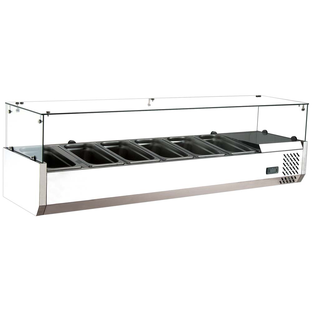 Marchia MTR6 60" Refrigerated Countertop Salad Bar, Topping Rail (BRAND NEW IN BOX OVERSTOCK)