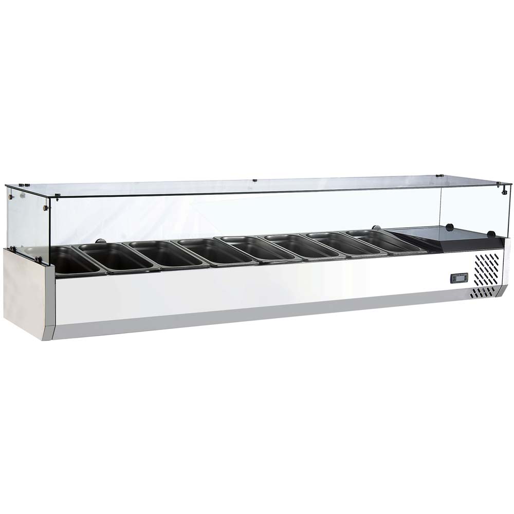 Marchia MTR8 70" Refrigerated Countertop Salad Bar, Topping Rail (BRAND NEW IN BOX OVERSTOCK)
