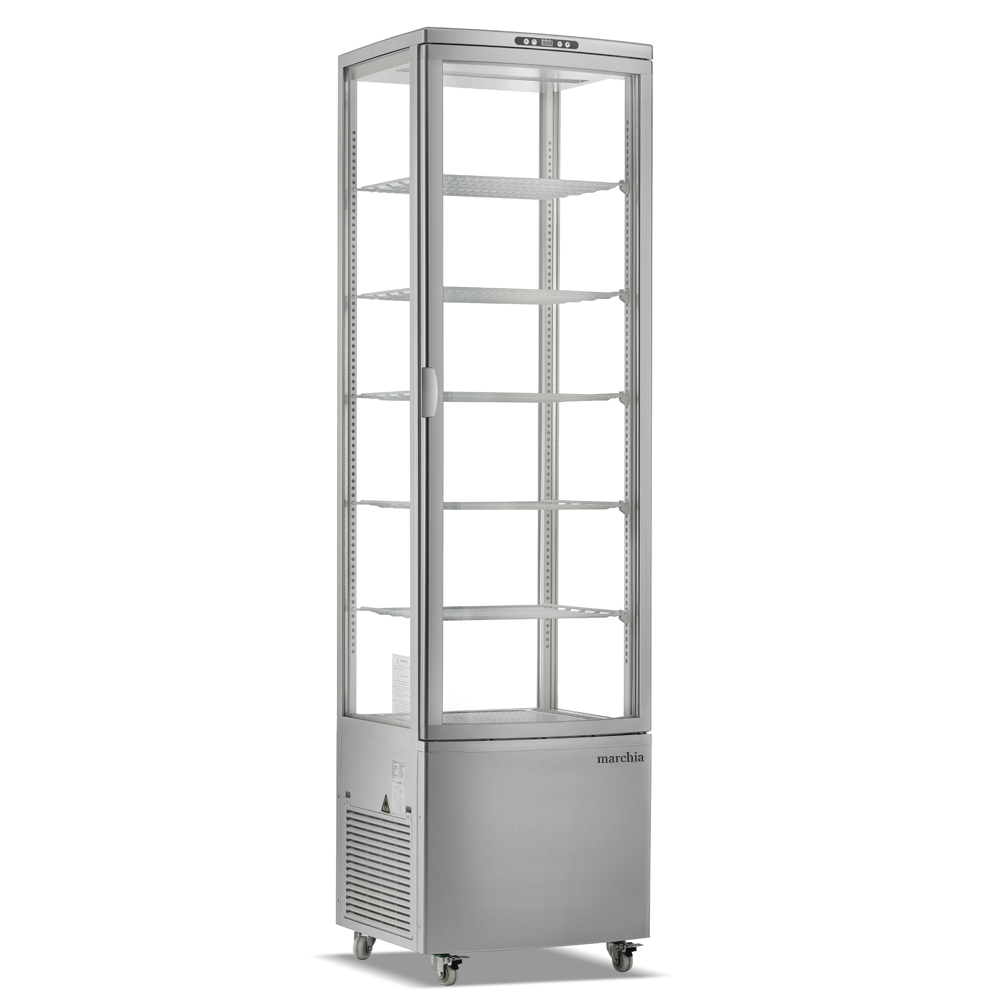 Marchia MVS300 Sliver Vertical Standing Refrigerated Cake Display Case