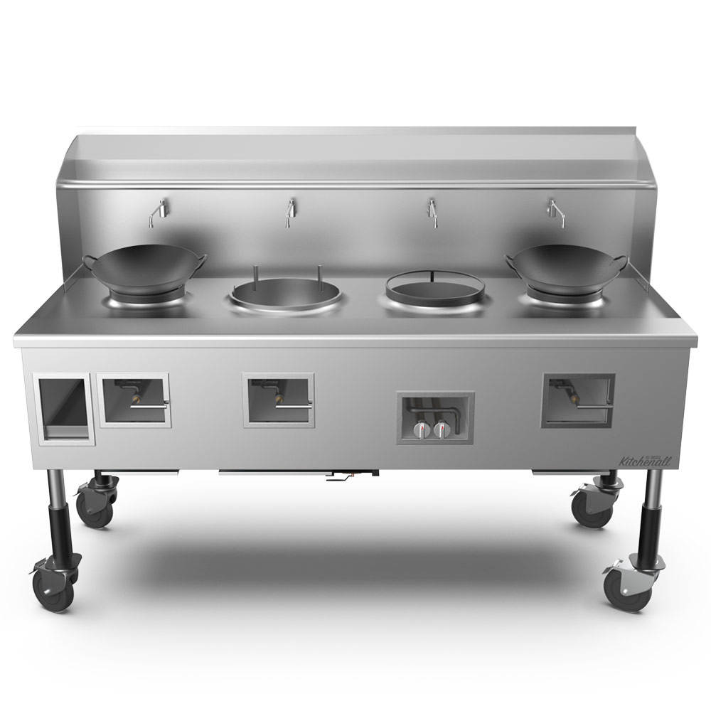 WOK7-LP Commercial 7 Ring Chinese Wok Range - Liquid Propane Gas
