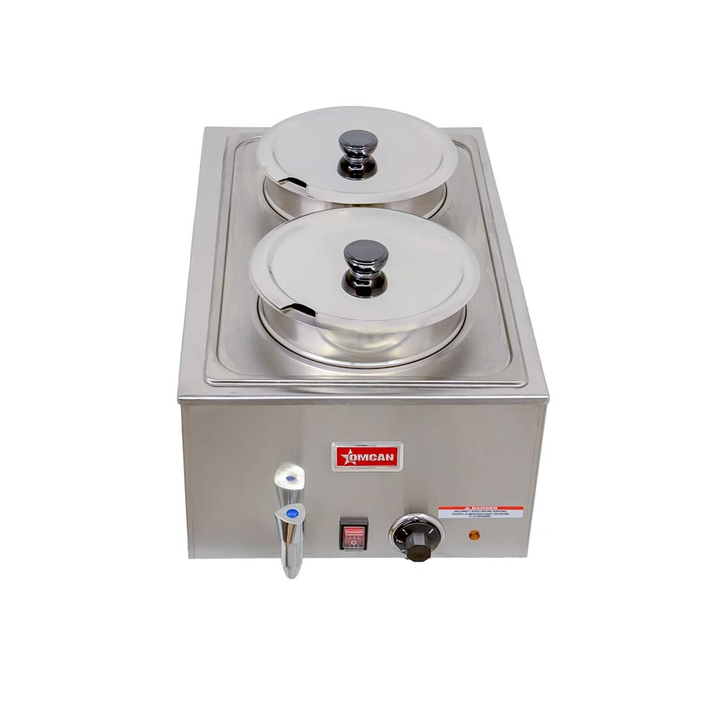 Omcan 19077 Double Food Warmer with 2 Compartment