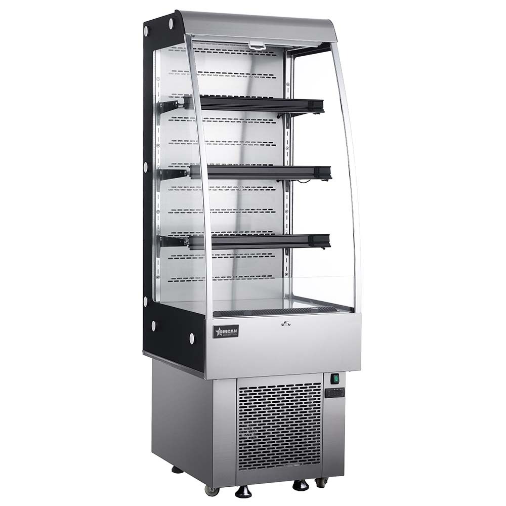 Omcan 25825 24" Open Air Grab and Go Refrigerator with LED Lighting