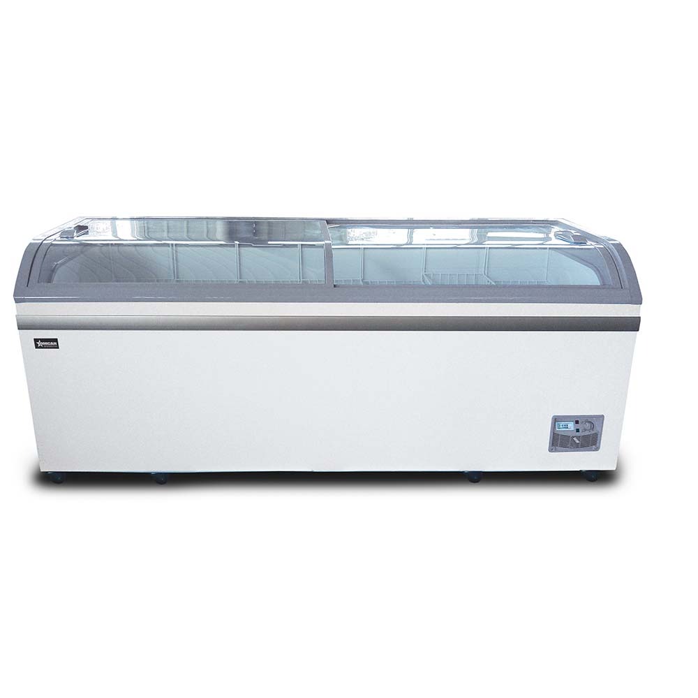 Omcan 37815 79" Ice Cream Freezer 2 Sections with Sliding Doors - 24.72 Cu. Ft.