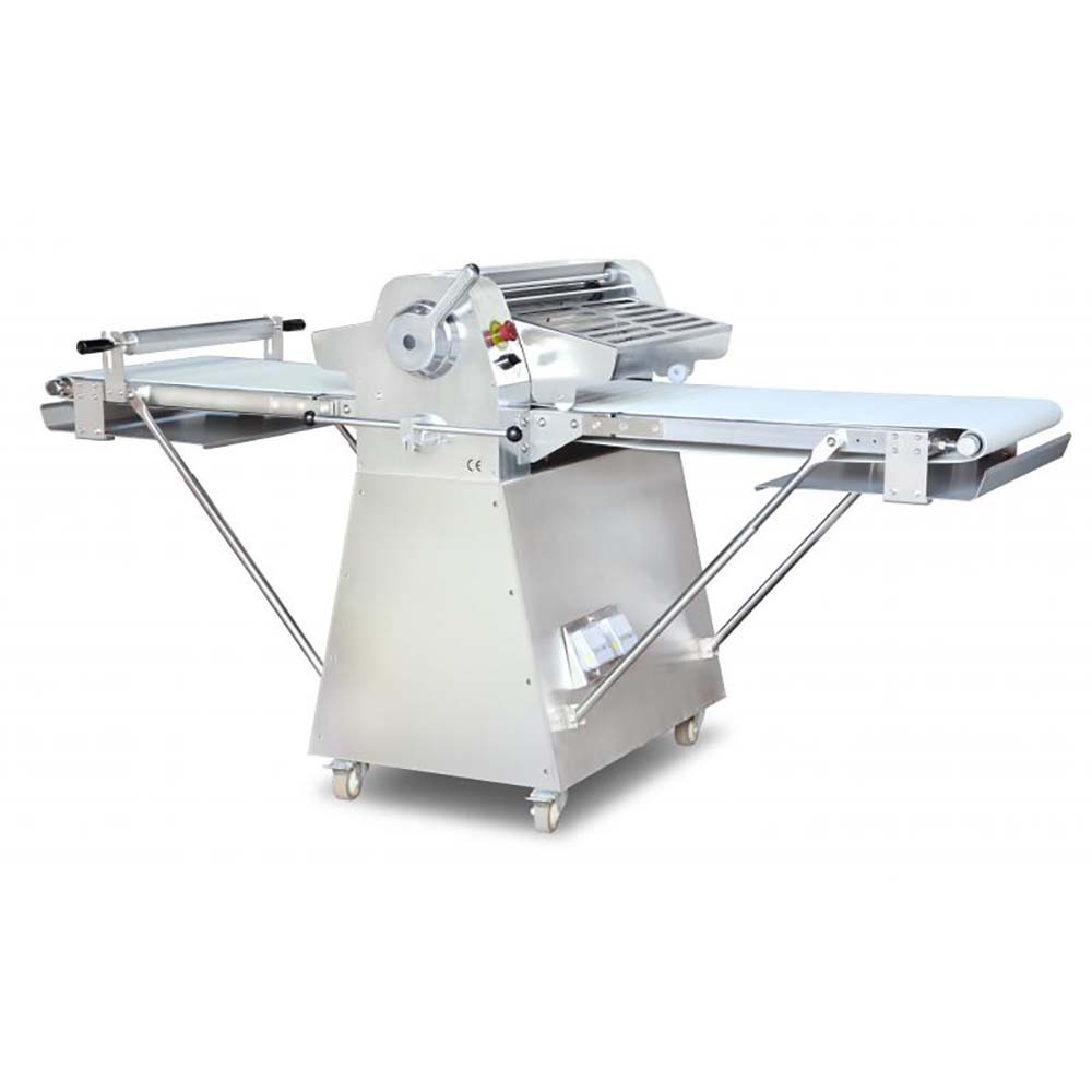 Omcan 44135 37" Floor Model Reversible Dough Sheeter With Fixed Conveyor Speed - 220V