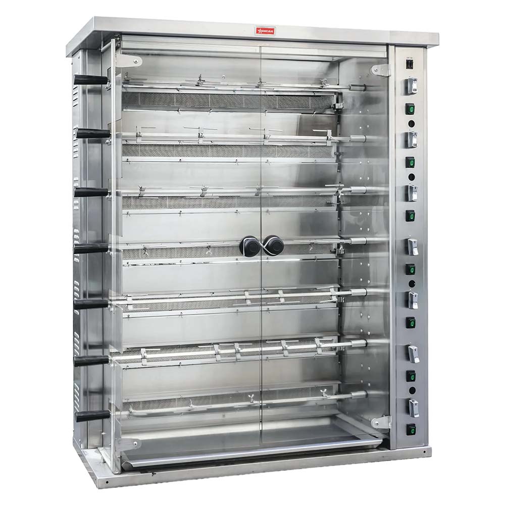 Omcan 48327 36 Chicken Electric Rotisserie Oven with 6 Spits - 220V