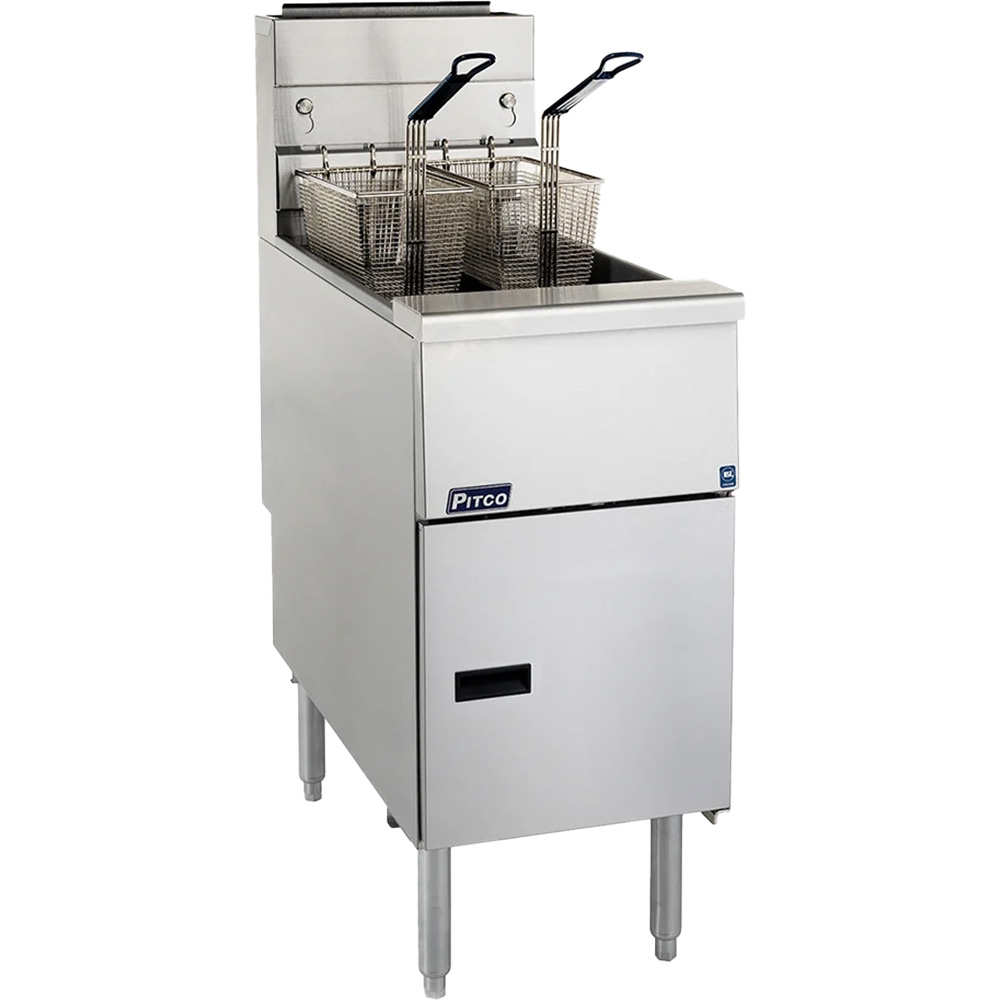 Pitco SG14RS-LP Solstice Liquid Propane Gas 40-50 lb. Floor Fryer - 122,000 BTU
