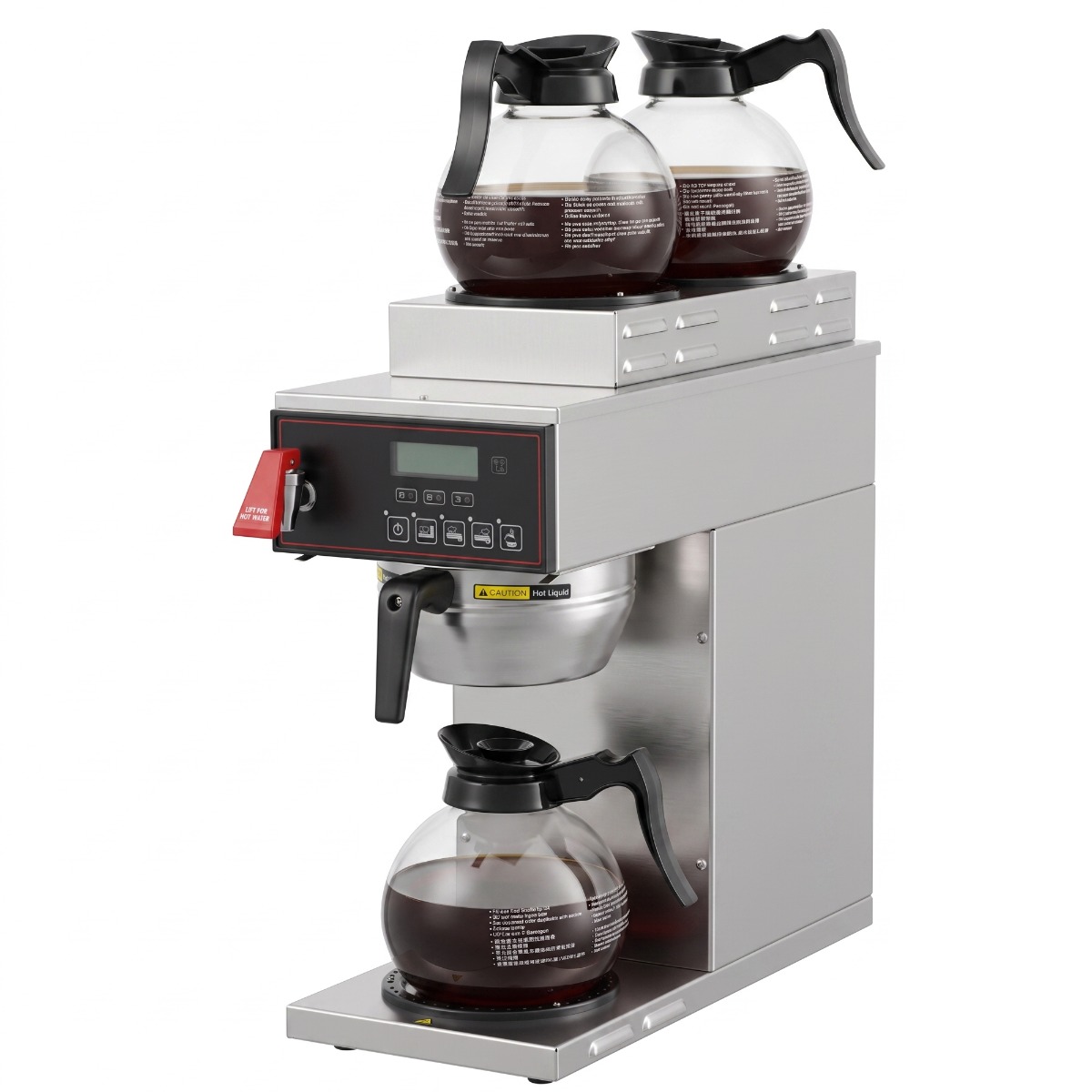 Prepline CAFE-3D-AI Digital Control Automatic Coffee Maker with 3 Warmers - 120V