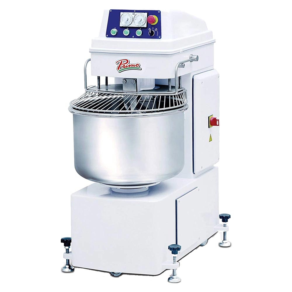 Primo PSM-120E 204 Qt. Freestanding Twin Motor Dough and Flour Spiral Mixer with Timer