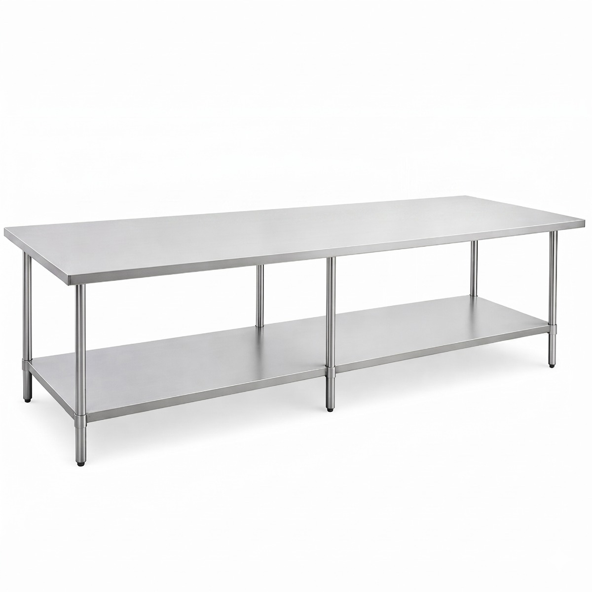 Prepline PWTG-3684 36"D x 84"L Stainless Steel Worktable with Undershelf