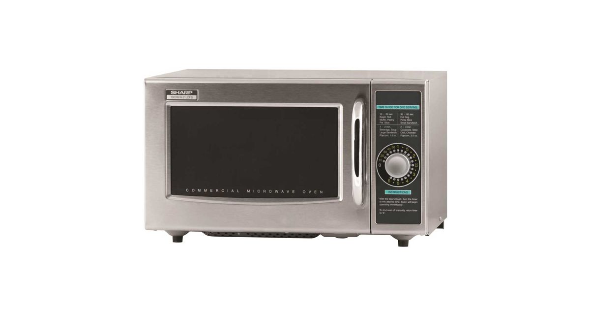 Sharp R21lcfs Sharp R-21LCFS Medium Duty Commercial Microwave Oven - 120V/1000W ...