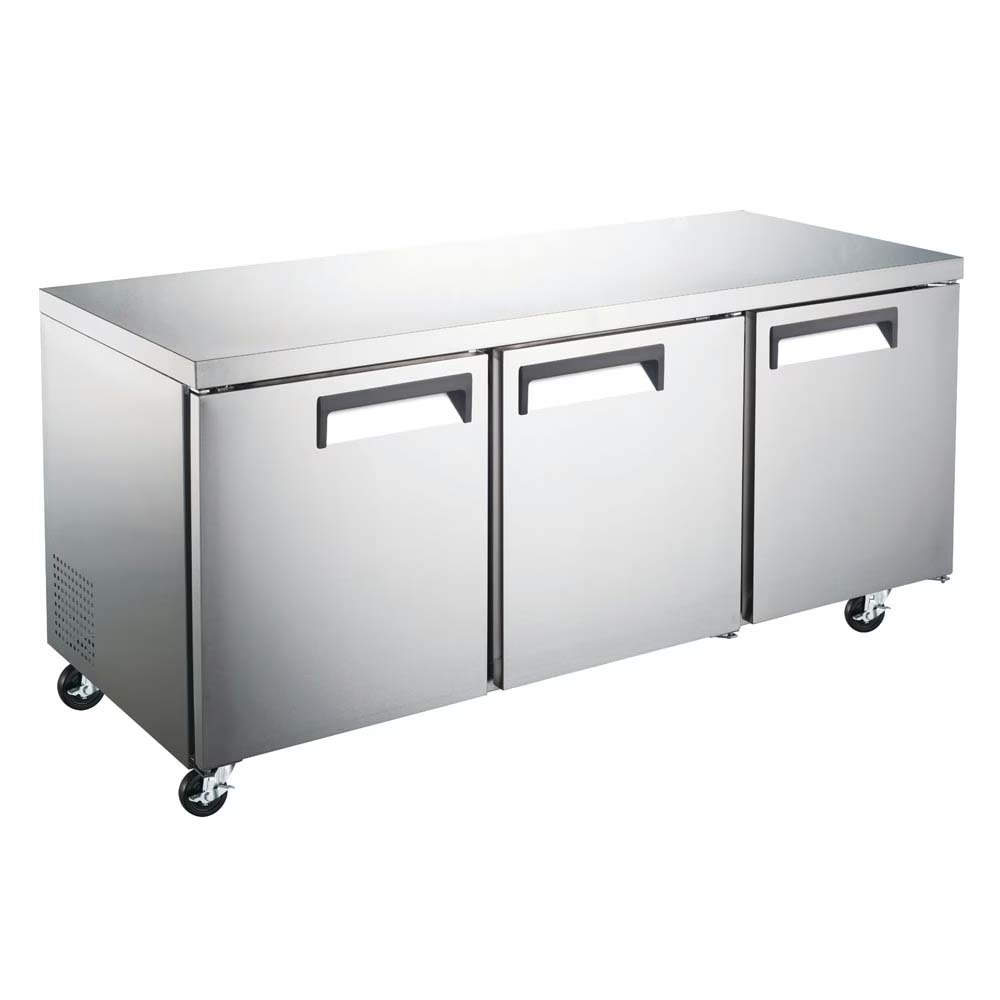 Universal SC-72-LBI 72" Undercounter Three Door Worktop Refrigerator, 20 Cu. Ft. (BRAND NEW IN BOX OVERSTOCK)