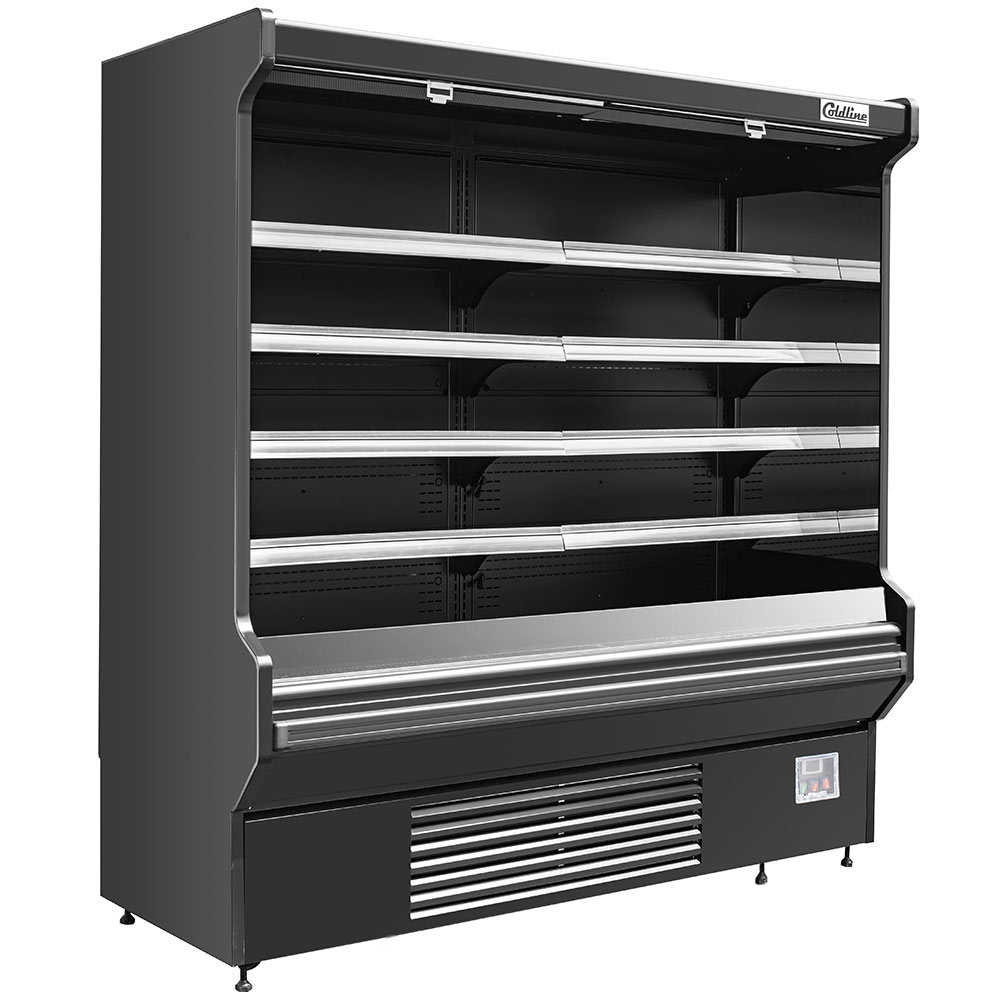 Coldline SOCD-76-B 76" Black Deep Refrigerated Air Curtain Merchandiser, 220V