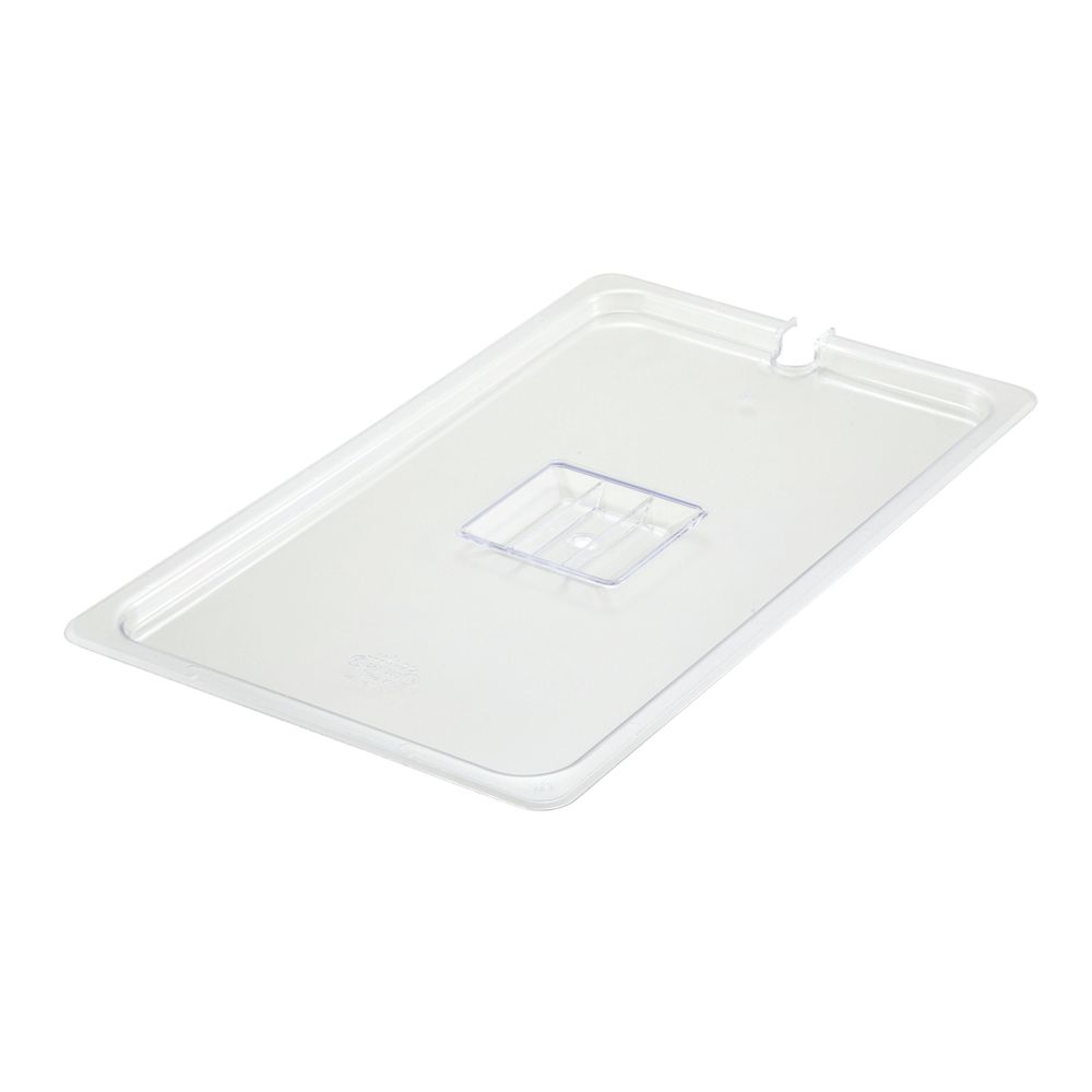 Winco SP7100C Full Size Clear Polycarbonate Slotted Food Pan Cover