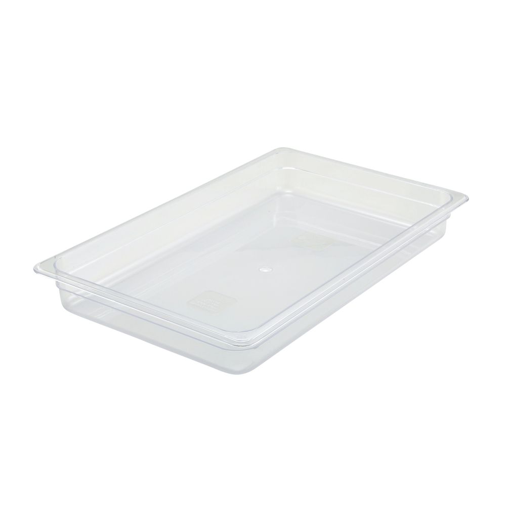 Winco SP7102 Full Size Clear Polycarbonate Food Pan, 2 1/2" Deep