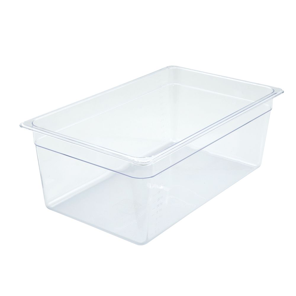 Winco SP7108 Full Size Clear Polycarbonate Food Pan, 7-3/4" Deep