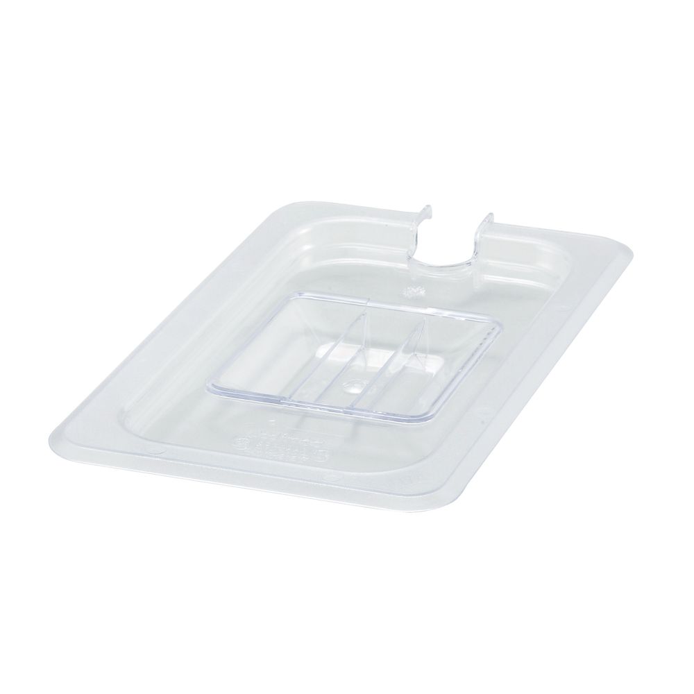 Winco SP7400C 1/4 Size Clear Polycarbonate Slotted Food Pan Cover