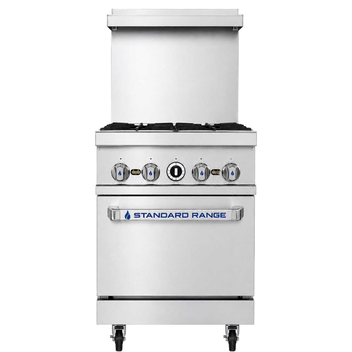 Standard Range SR-R24-NG 24"  Natural Gas Commercial Range with 4 Burners, 1 Oven - 153,000 BTU