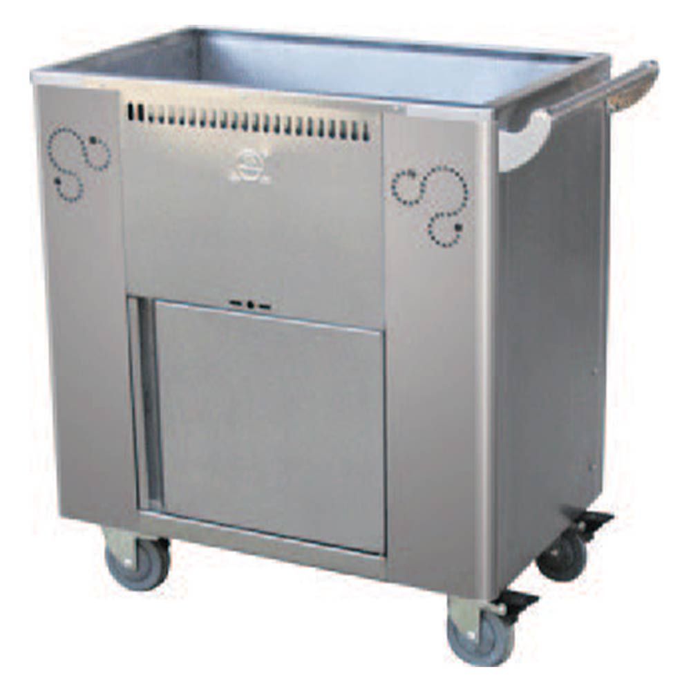L&J ST-04 27" Commercial Stainless Steel Steamer Trolley