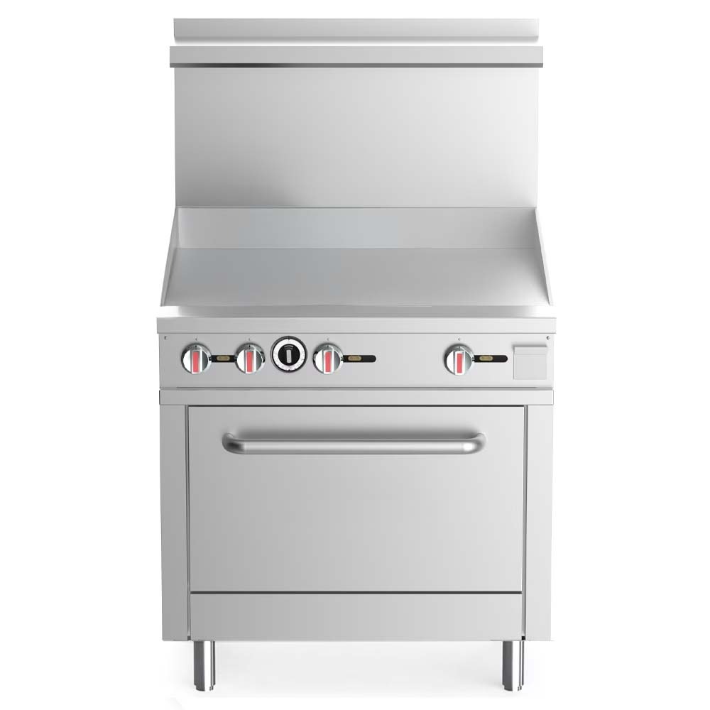 Prepline ENR36G36-N 36" Natural Gas Commercial Range with 36" Griddle Top with Oven (BRAND NEW IN BOX OVERSTOCK)