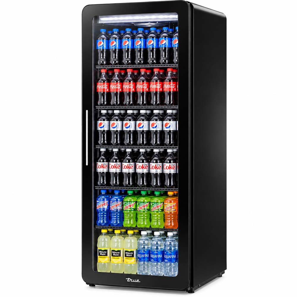 True CVM-13-HC-EGC01 25" Glass Door Merchandiser Refrigerator, Black
