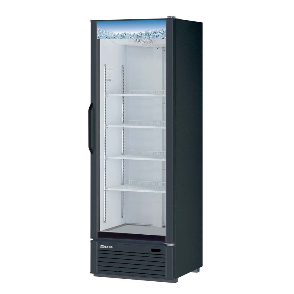 Turbo Air TGM-15B-N6 Glass Swing Door Black Merchandiser Refrigerator, Black - 14.44 Cu. Ft.