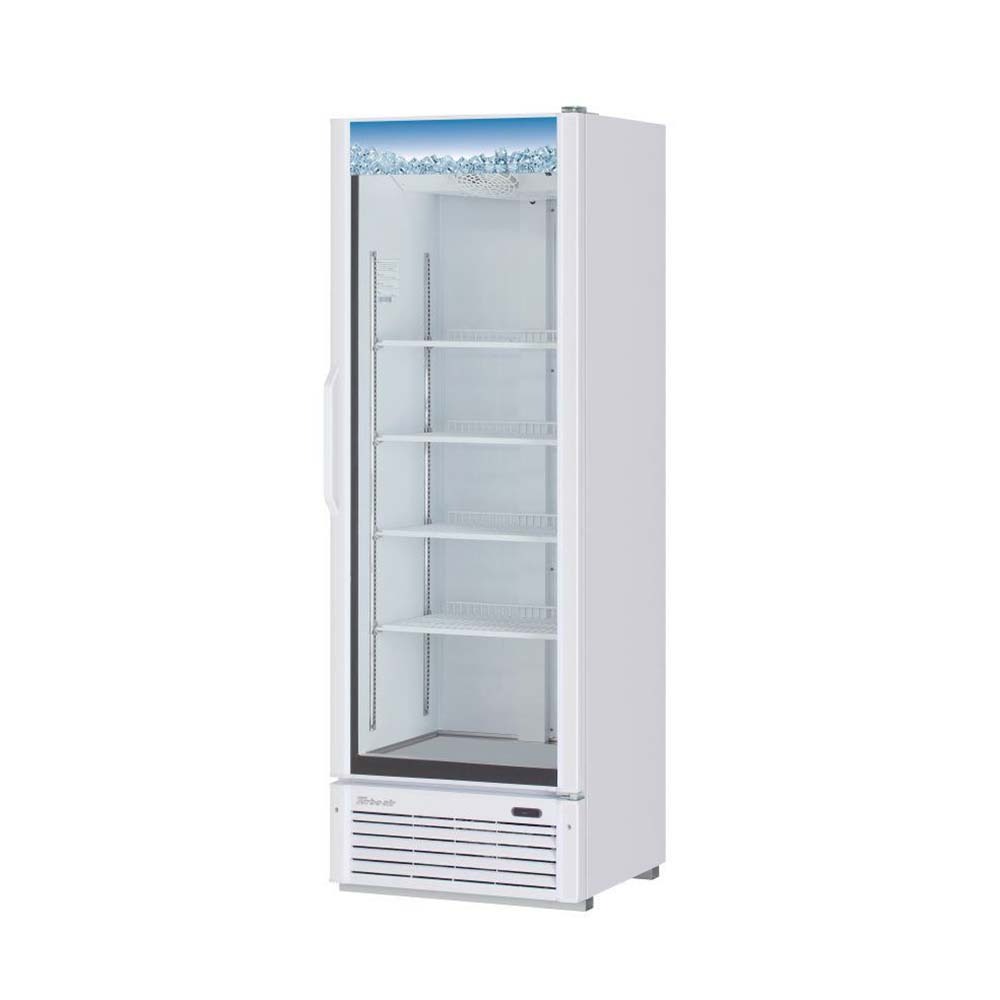 Turbo Air TGM-15W-N6 Glass Swing Door Black Merchandiser Refrigerator, White - 14.44 Cu. Ft.