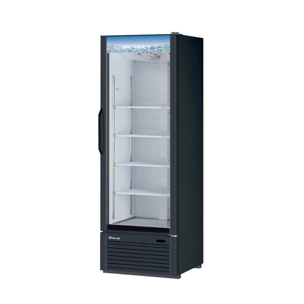 Turbo Air TGM-19B-N6 Glass Swing Door Black Merchandiser Refrigerator, Black - 15.09 Cu. Ft.