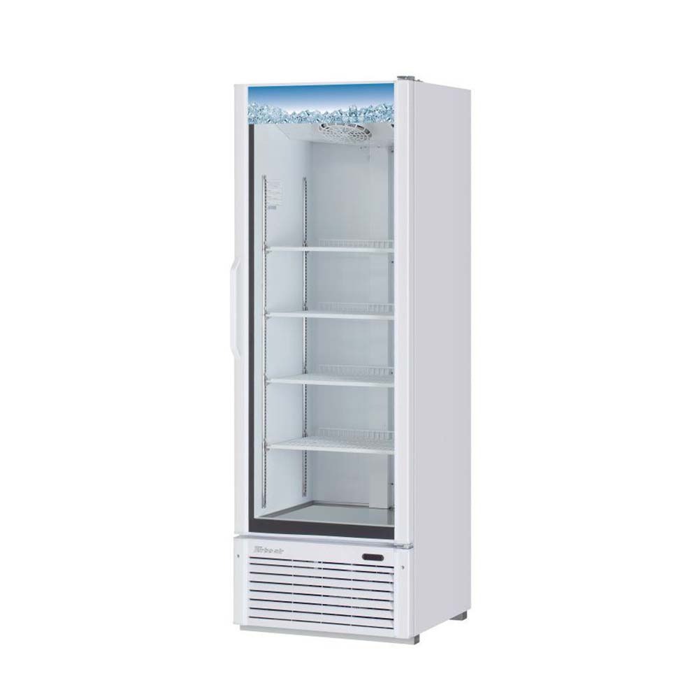 Turbo Air TGM-19W-N6 Glass Swing Door Black Merchandiser Refrigerator, White - 15.09 Cu. Ft.