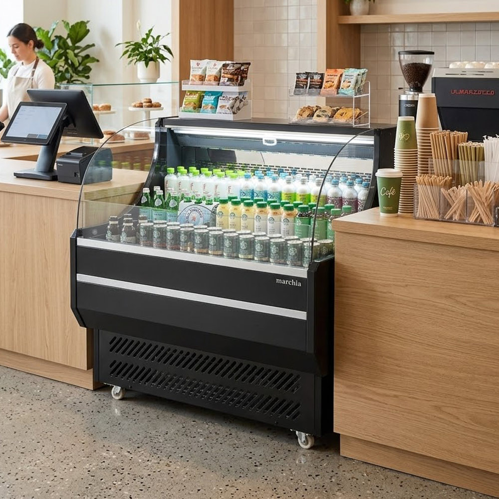 Marchia USTAR36 36" Black Low Profile Open Air Cooler Grab and Go (NEW OVERSTOCK WITH SCRATCHES ON THE SIDE)