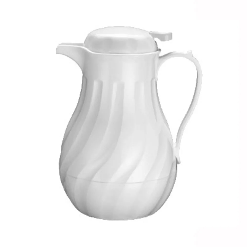 Winco VSW-64W 64 oz. White Plastic Swirl Coffee Server