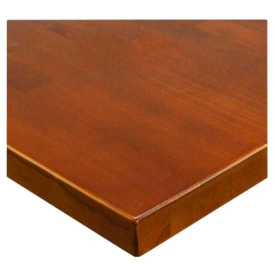 JMC Furniture Indoor 30" Square Solid Beechwood Plank-Style 1 1/4" Thick Walnut Table Top