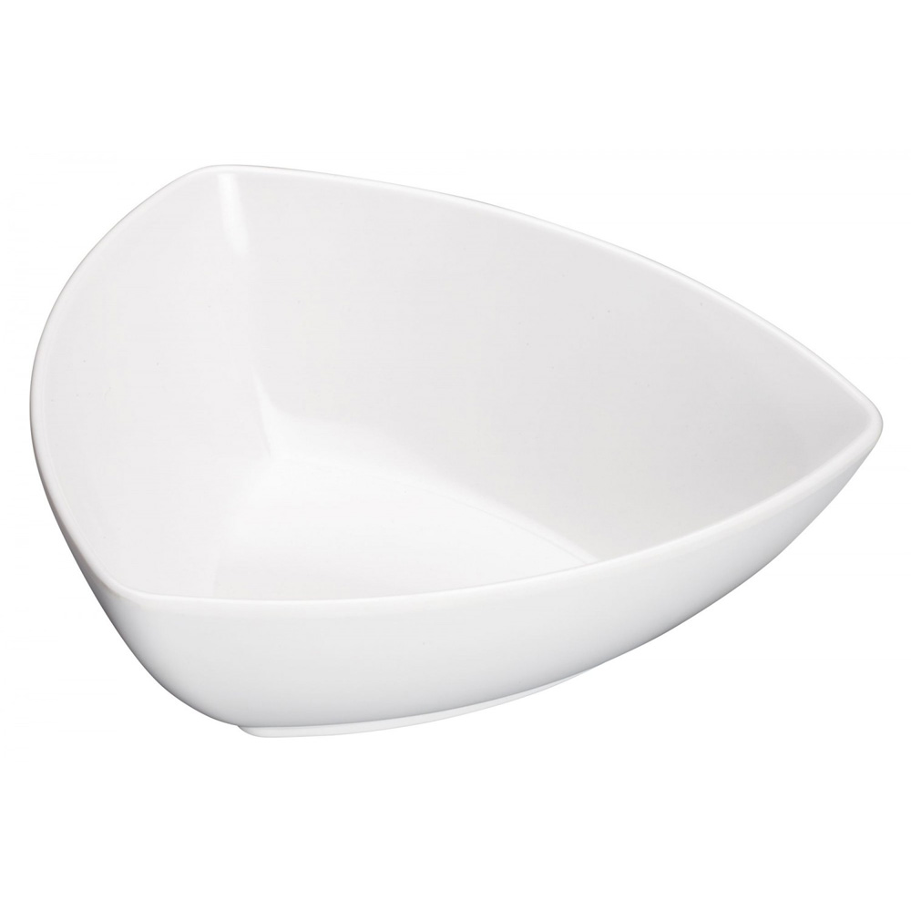 Winco WDM005-202 Elista 8" White Triangular Melamine Bowl