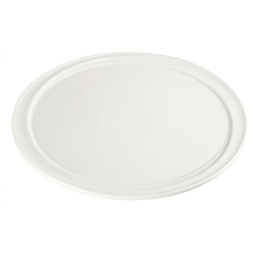 Winco WDP007-101 Mazarri 10" White Narrow Rim Porcelain Platter